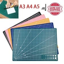 Image of A3, A4, A5 PVC CUTTING MAT SINGLE SIDE NON SLIP SELF HEALING PRINTED GRID LINES