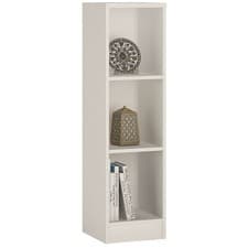 Image of 4 You Medium Narrow Bookcase in Pearl White. Slim, Space-Saving Storage