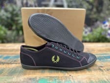 Image of Fred Perry Retro Colourful Canvas Trainers - Size 11 - Northern Soul