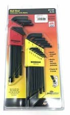 Image of BONDHUS BLX22 20199 13 PIECE INCH / 9 PIECE METRIC BALL ENDED ALLEN HEX KEY SET