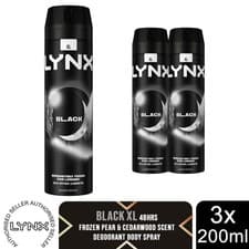 Image of Lynx XL 48-Hour High Definition Fragrance Body Spray Deodorant, 3 Pack, 200ml