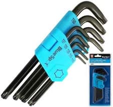 Image of TORX ALLEN KEY SET 9 PIECE LONG ARM SECURITY WRENCH SET T10-T50 (15305)
