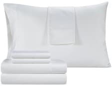 Image of Dawson 1000-Thread Count Queen 6-Pc. Sheet Set, White Alpha Cotton Blend Sateen