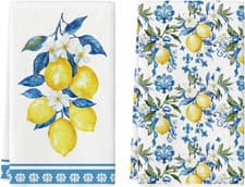 Image of Lemon Flowers Floral Summer Kitchen Towels Dish Towels, 42X65 Cm Seasonal Spring