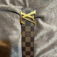 Image of Louis Vuitton LV Damier Belt Leather for Men - Brown (M9807)