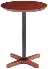 Image of Ellsworth Modern Wood Round Standing Accent Table 15 1/4" Wide Natural Black