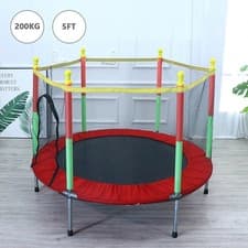 Image of Trampoline140cm, Outdoor Trampoline with Safety Net Cover Trampoline