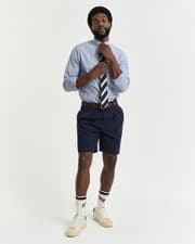 Image of New Gant Mens Cotton Twill Shorts Navy Blue Casual 433 evening Blue Uk M Mens