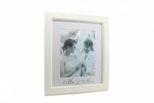 Image of Mr & Mrs Photo Frame Cream frame with Mount 4" x 6" Photo Wedding Gift
