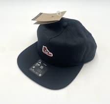 Image of Air Jordan Pro AJ1 Structured Cap Black Twill Hat Adults S/M Adjustable RRP £32