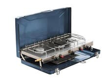 Image of Campingaz Camping Chef Deluxe Folding Double Burner Infrared Stove & Grill