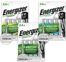 Image of Energizer AA Rechargeable Batteries 1300MAH 2000MAH 2300MAH Pre Charged NiMH