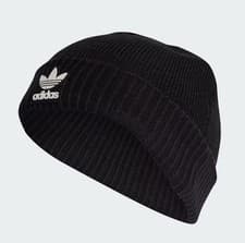 Image of Adidas Originals Beanie Hat Archive Short Fit Unisex Size S/M Black Genuine New