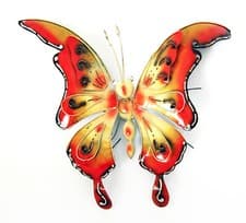 Image of Large BRIGHT BUTTERFLY Metal wall art, wall sculpture 20" or 10" wingspan new