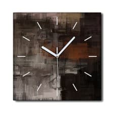 Image of Silent Clock Canvas Wall Art Expressive handmade painting abstract 30x30