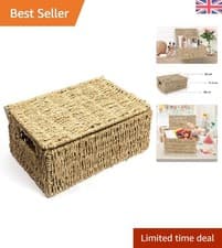 Image of Versatile Lidded Seagrass Basket - Elegant Storage Solution for Any Room