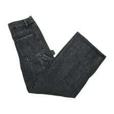 Image of Next Black Hourglass Carpenter Wide Leg 100% Cotton Jeans - Size 8 - BNWT