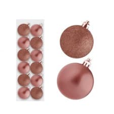 Image of HEART GLITTER MATTE BAUBLES CHRISTMAS TREE DECORATION ICICLES BAUBLE DROPLETS DP