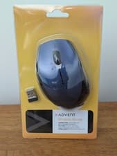 Image of Advent Wireless Optical Mouse - 5 Button - Blue - New With 2.4GHZ Receiver