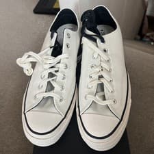 Image of Converse UK 12 BNWT Chuck 70 Ox canvas sneakers in parchment trainers