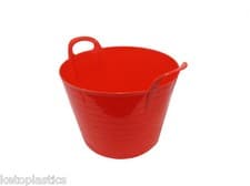 Image of 42 LITRE RED FLEXI TUB / BUCKET / CONTAINER / STORAGE FOR HOME AND GARDEN