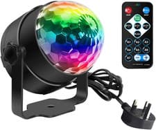 Image of Disco Lights, SEBRUANC Mini Disco Ball LED Party Lamp Music Controlled Disco