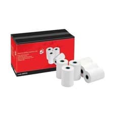 Image of 5 Star Office Thermal Printer Rolls Single-Ply W57xD55xCore12.7mm 40m Pack of 20