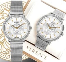 Image of Versace Women's Watch Bracelet VE8102019 V CIRCLE IP-Silver SWISS MADE new