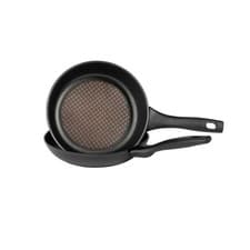Image of Prestige Nesting Cookware Frying Pan Twin Pack with Multi Size Lid - 24cm & 26cm