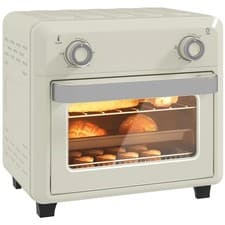 Image of HOMCOM 10L Air Fryer Oven, Electric Oven, Grill, Roast, Bake, 1000W, Cream