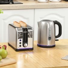 Image of 1.7L 3000W Fast Boil Kettle and 2-Slice Toaster Set with Otter Thermostat