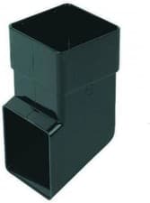 Image of FLOPLAST 65mm Square Downpipe Shoe - Black