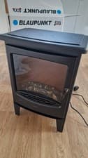 Image of Blaupunkt Log Effect Medium Stove Electric Heater Fireplace 1800W Black