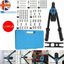 Image of Professional 110PCS Hand Nut Tool M3- M12 Repair Kit Riveter Rivnut Gun Mandrels