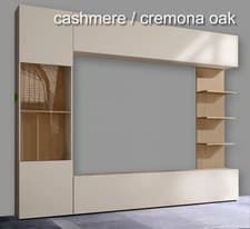 Image of LAZANDO 250cm TV Wall Unit Set – Modern Living Room Entertainment Cabinet LED