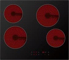 Image of Cookology 60cm 4 Zone 6000W Electric Ceramic Hob & Touch Control - CET601