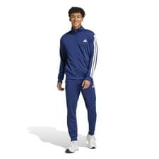 Image of adidas Men's SPORTSWEAR BASIC 3 STRIPES TRICOT TRACKSUIT, Dark M, Blue