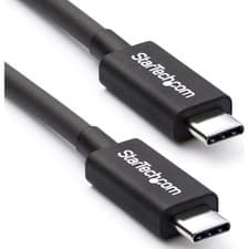 Image of StarTech.com 40Gbps Thunderbolt 3 Cable - 1.6ft/0.5m - Black - 5k 60Hz/4k 60Hz -