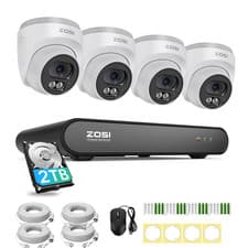 Image of ZOSI POE CCTV Security Camera System 8CH NVR 4MP Home Outdoor 2Way Audio 2TB HDD