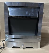 Image of Focal Point Lulworth 2kW Brushed metal effect Inset Electric Fire (H)555mm (W)39
