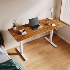 Image of 140/160cm Height Adjustable Electric Standing Desk Office Desk White/Black