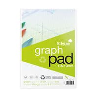 Image of Silvine Recycled Graph Pad 1/5/10mm A4 50 Pages A4GPRE