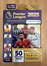 Image of 5x Panini Premier League 2025 Official Stickers Collector's Tins