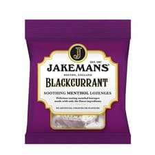 Image of JAKEMANS LOZENGES BLACKCURRANT Flavour Sweets Bags 73 grams