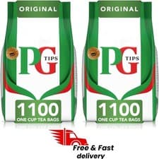 Image of PG Tips Original Black Teabags 2 x 1100 Plant Based Biodegradable 2p (2200 Bags)