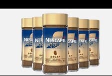 Image of Nescafé Gold Blend Decaf Instant Coffee (190g) Pack Of 6 bottles