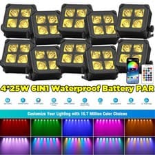 Image of RGBWA UV Freedom DJ Uplights Wireless DMX Waterproof Battery Uplightings LED Par
