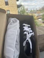 Image of Adidas Superstar 2 Black Denim White Size 5.5 New with Box Original Box