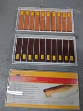 Image of Hard Wax Filler Repair Stick Wood Coloured two Packs of 10 colour 114 and 117