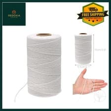 Image of White Cotton Twine String, Versatile Craft & Kitchen Cord 2mm 100M